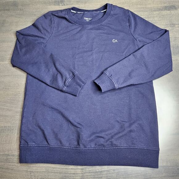 Calvin Klein Women's Size Small Sweatshirt Navy Blue - Picture 1 of 4
